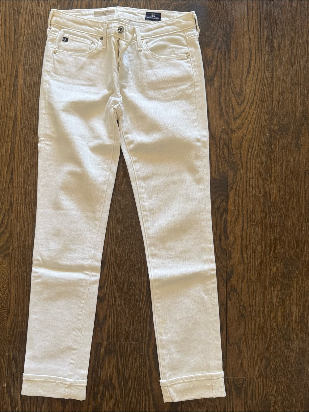 AG Adriano Goldschmied White Cigarette Jeans